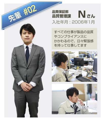品質保証部:Nさんのインタビュー